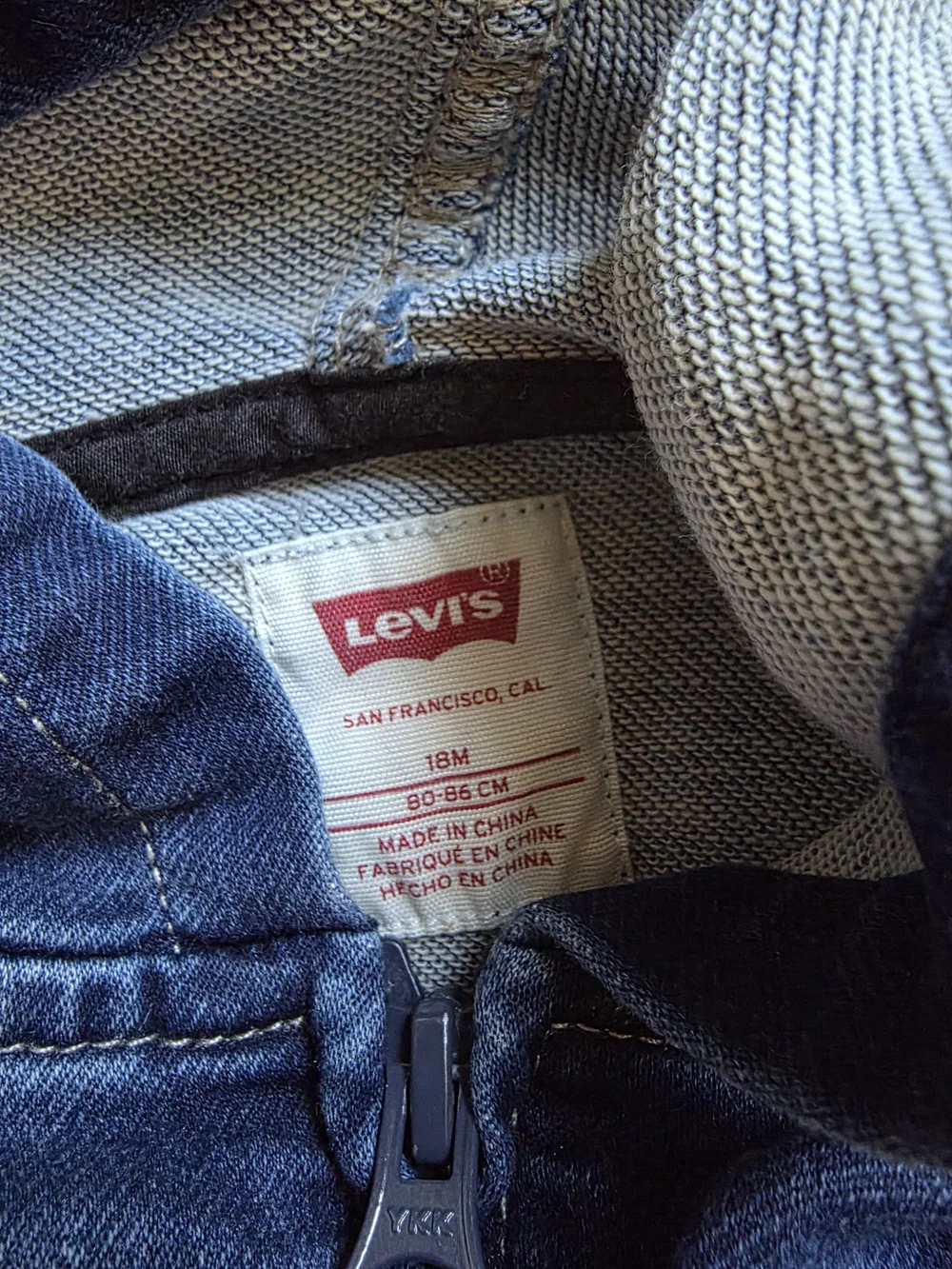 Levi's Toddler Hooded Denim Jacket - Dark Blue